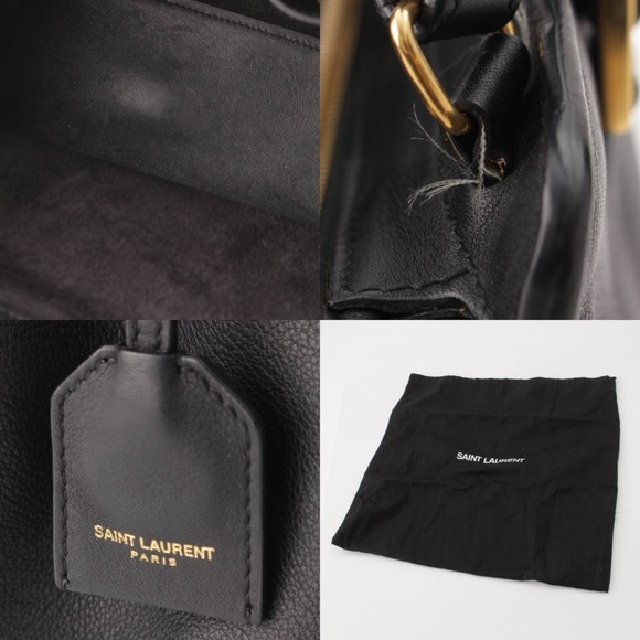 SAINT LAURENT Baby Cabas 2WAY Shoulder Bag Black - Picture 9 of 10